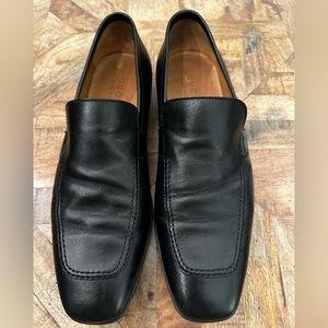 Men’s Gucci Iris Black Leather Driving Moccasins Size 8